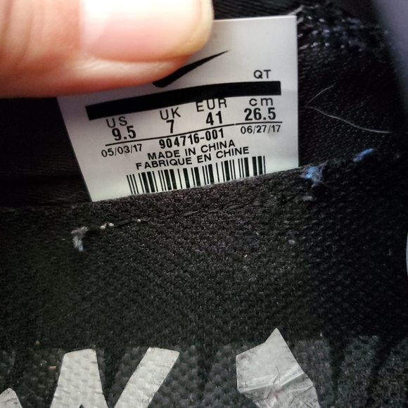 Nike Lunar Glide 9.5 Dark Gray Running Trainers Sneakers - Picture 10 of 12